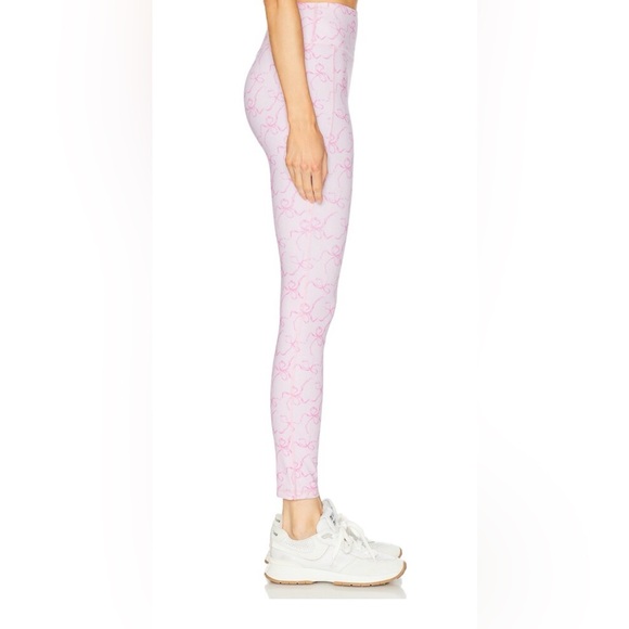 Love Shack Fancy Highland Legging Bow Print Posey Pink Size Extra Small NWT - Picture 3 of 8